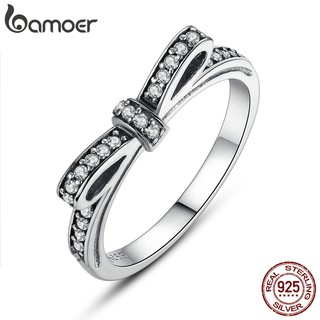 Bamoer Anel De Prata Esterlina 925 Cúbico Pa7104