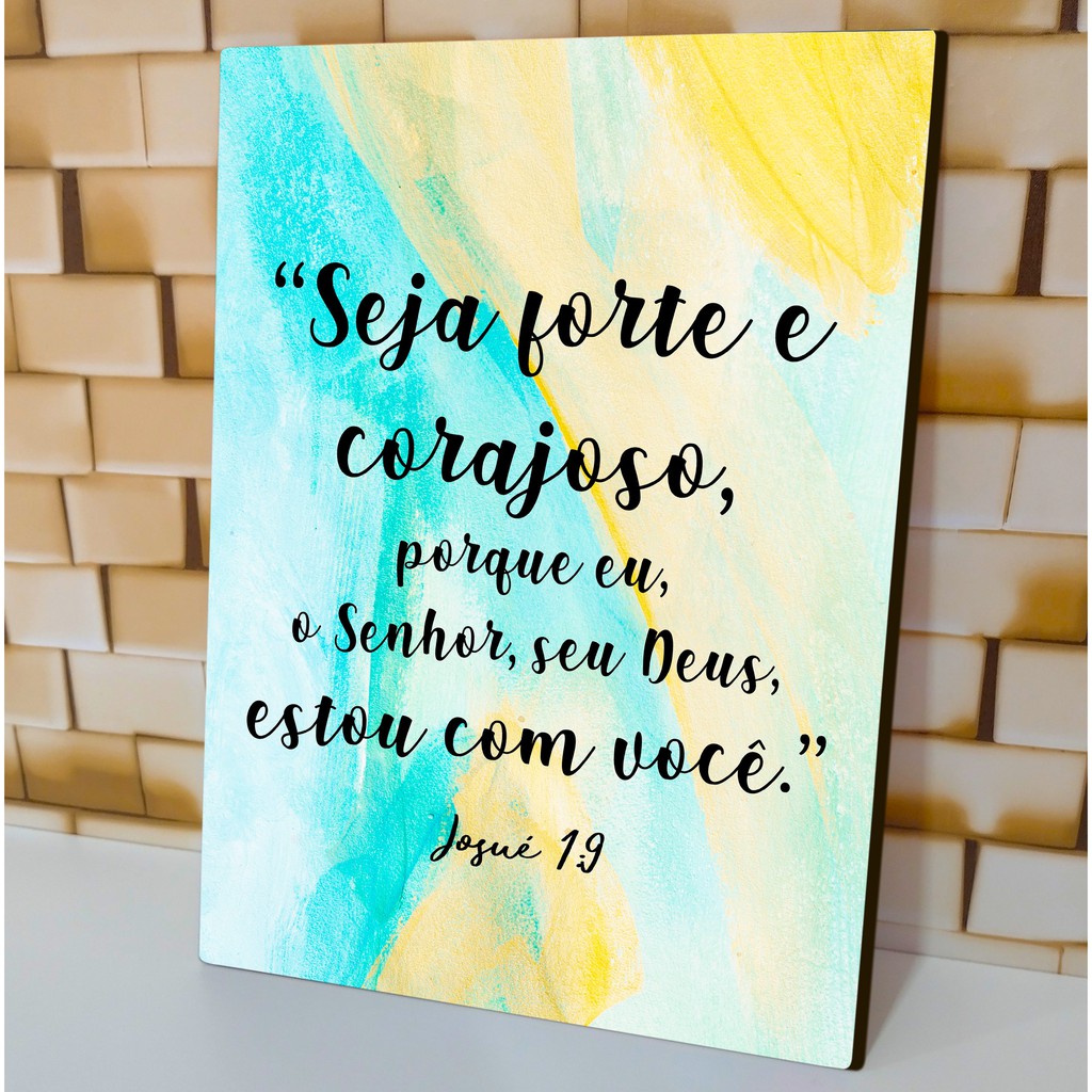 Quadros Decorativos Versículos Bíblia Alta Definição 28x20cm Frases ...