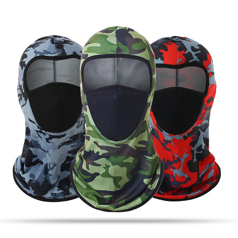 Máscara De Pesca Ciclismo Proteção Facial Protetor Solar Para Esportes Ao Ar Livre Camuflagem Impresso Capacete De