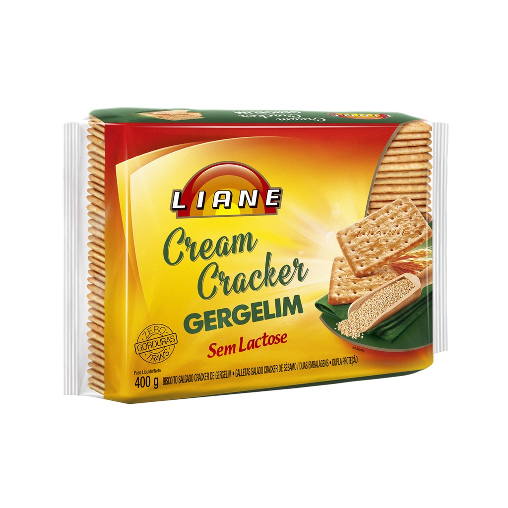 Biscoito Cream Cracker Gergelim Sem Lactose Liane 400g Shopee Brasil
