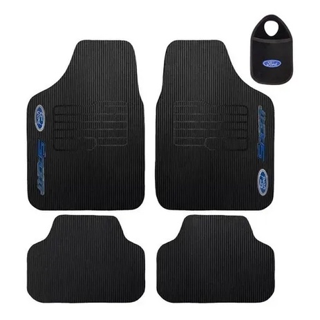 Tapete Para Carro + Lixeira Ford Fiesta 1995 a 2019