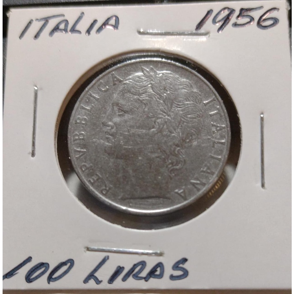 MOEDA ITALIA 1956 - 100 LIRAS - INOX - Y062