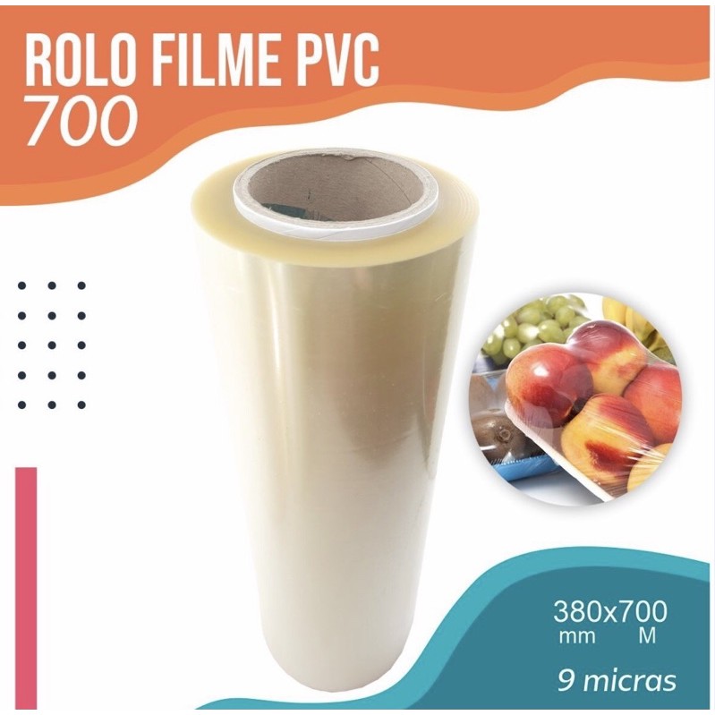 Rolo Bobina Plastico De Filme Pvc 38cm X 700 Metros ( Chocobraz ) off