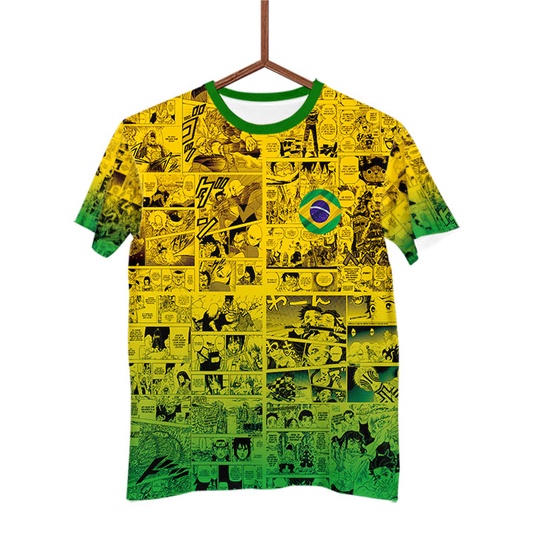 Blusa Camisa Seleção Brasileira Brasil Animes Mangá Otaku G2622