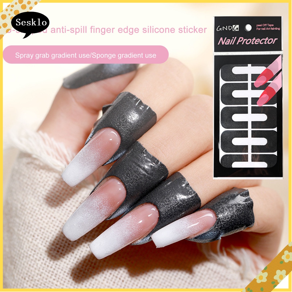 [SK] 10Pcs/Set Adesivo De Borda De Unhas Arte Acessórios De Capa De Dedo Boa Ductilidade