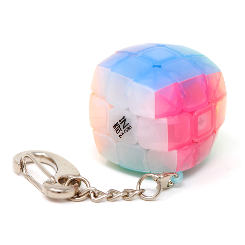 Chaveiro Cubo Mágico Profissional 3x3x3 QiYi Pillow Jelly Lembrancinha 30mm Stickerless em Oferta na Shopee
