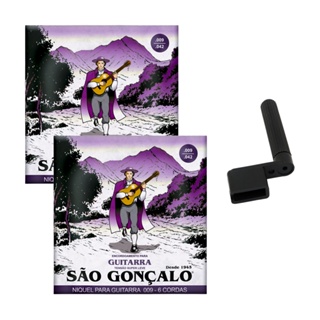Kit 2 Encordoamentos 009 Super Leve p Guitarra + Encordoador em Oferta na Shopee