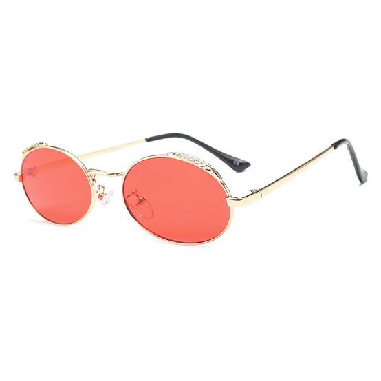 Óculos de Sol Feminino e Masculino Oval Vintage Retrô Estiloso Unissex