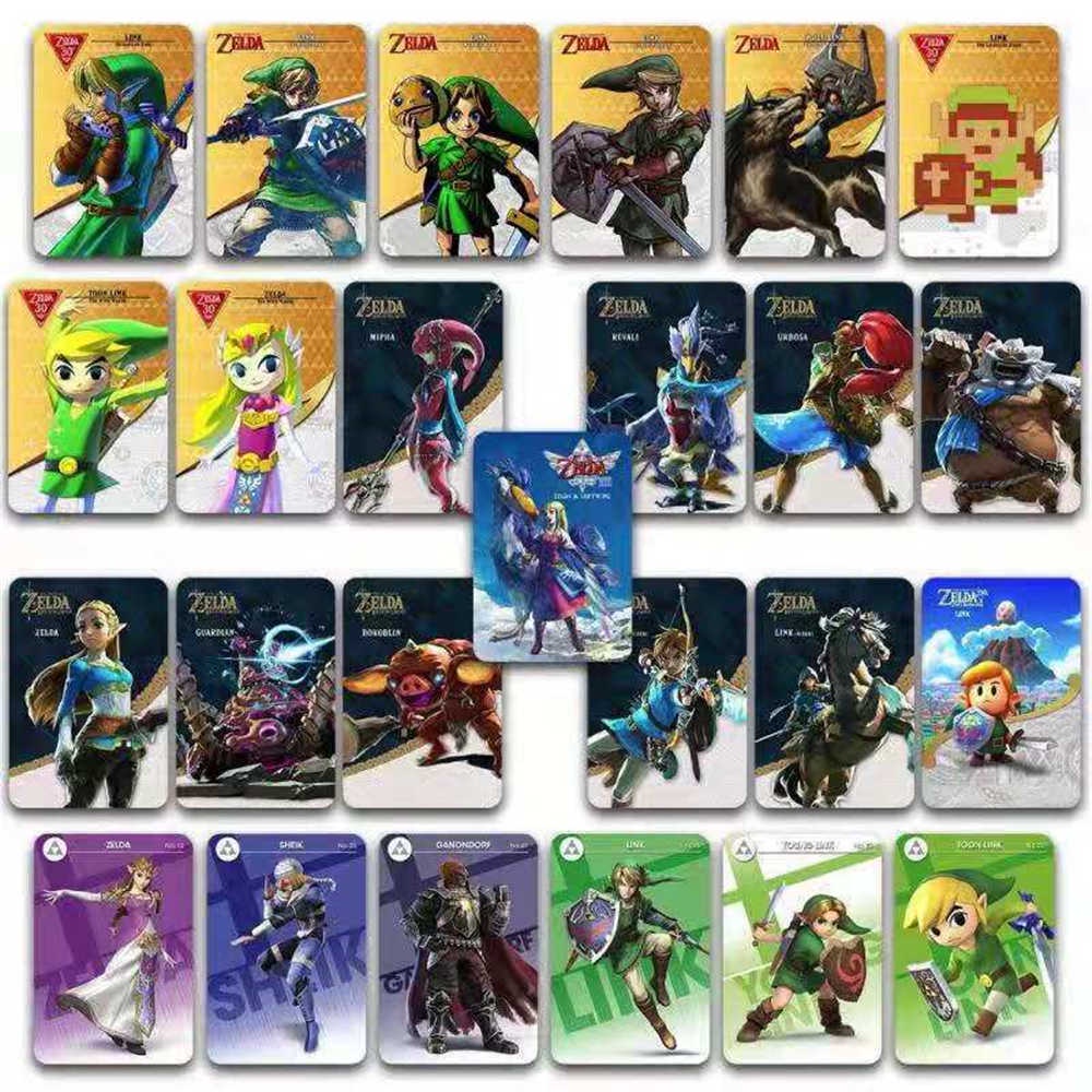 25PCS/set Zelda Skyward Sword+Breath of the Wild NFC amiibo Game Cards For Switch