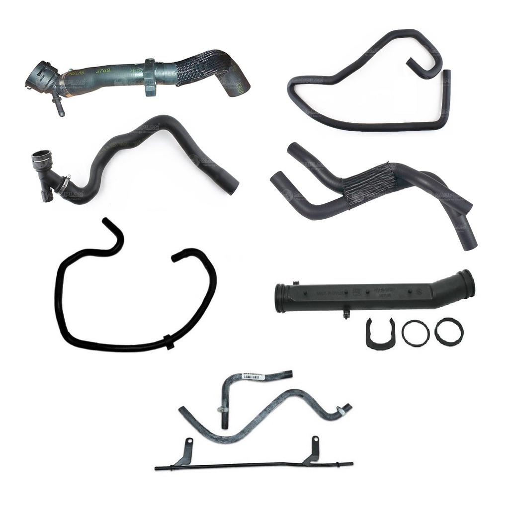 Conjunto 2 Ductos + 8 Tubeiras Fox 1.6 8v 04/16 6q0122447an