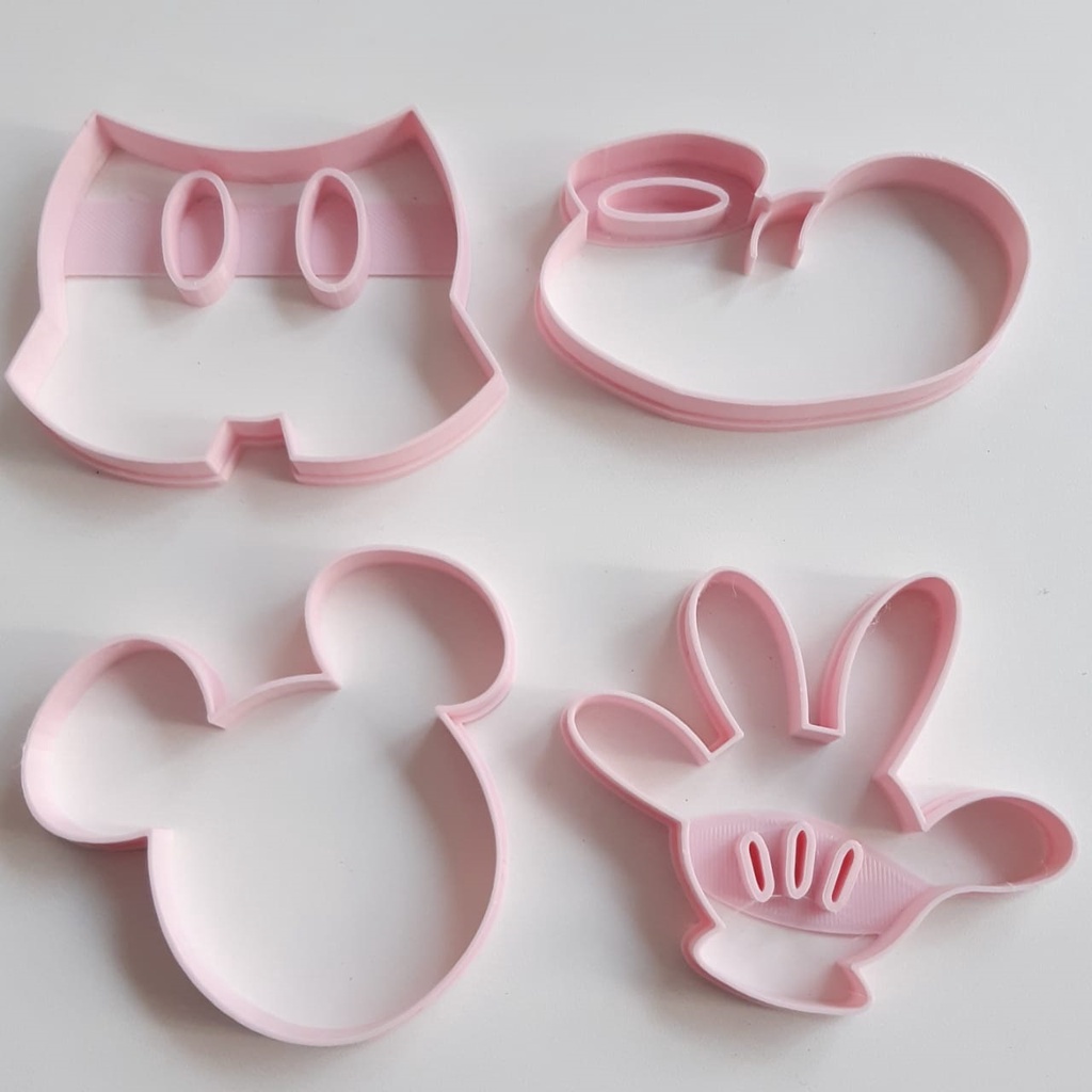 Kit de cortador Mickey grande para biscoito - cortador para pasta americana