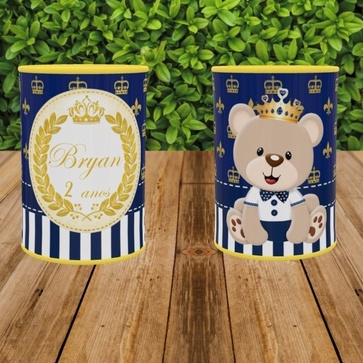 15 Cofrinhos Personalizados Urso Príncipe