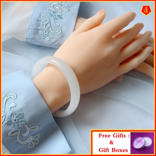 (Pulseira De Jade Branca Conjunto De Enfeites Luxo