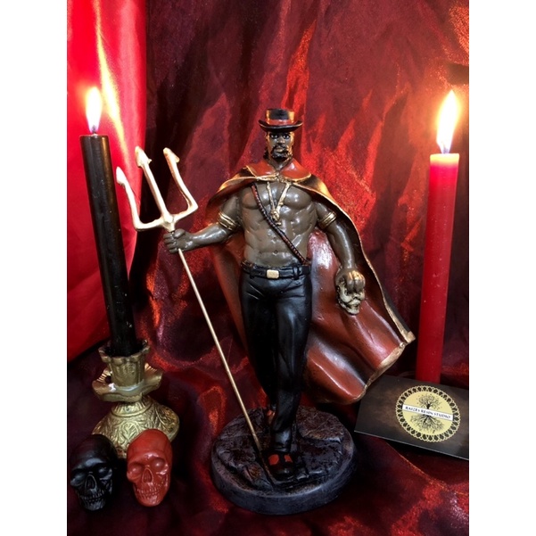 Escultura/Estátua Exu Tranca Rua das Almas + Caveiras Shopee Brasil