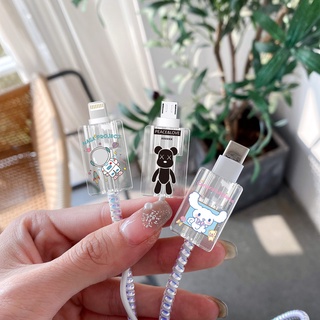 1pç Protetor De Cabo USB Anti-Quebra Estampa Desenho Animado