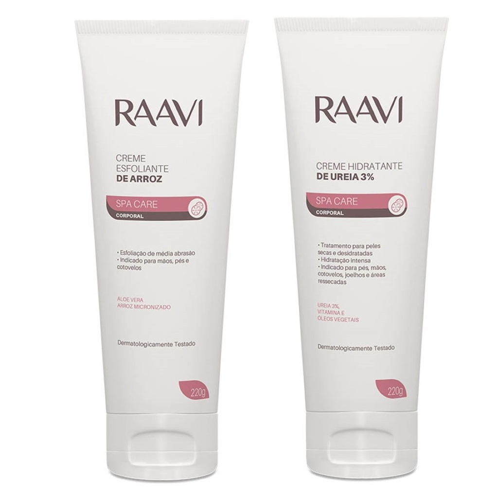 Kit Esfoliante de Arroz e Hidratante de Ureia 3% - Raavi
