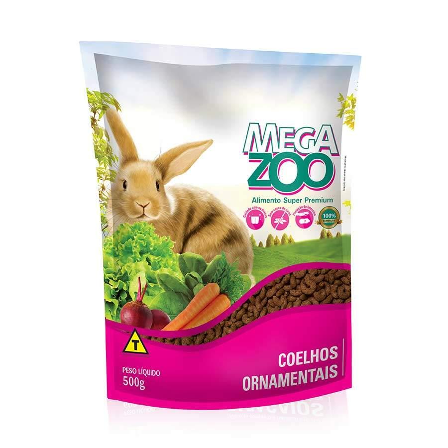 Ração Megazoo Para Coelhos Ornamentais Adultos 500G - Pets