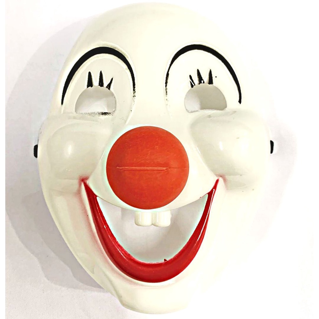 Máscara Palhaço Halloween It Nariz Vermelho Assustador Sorriso Circo