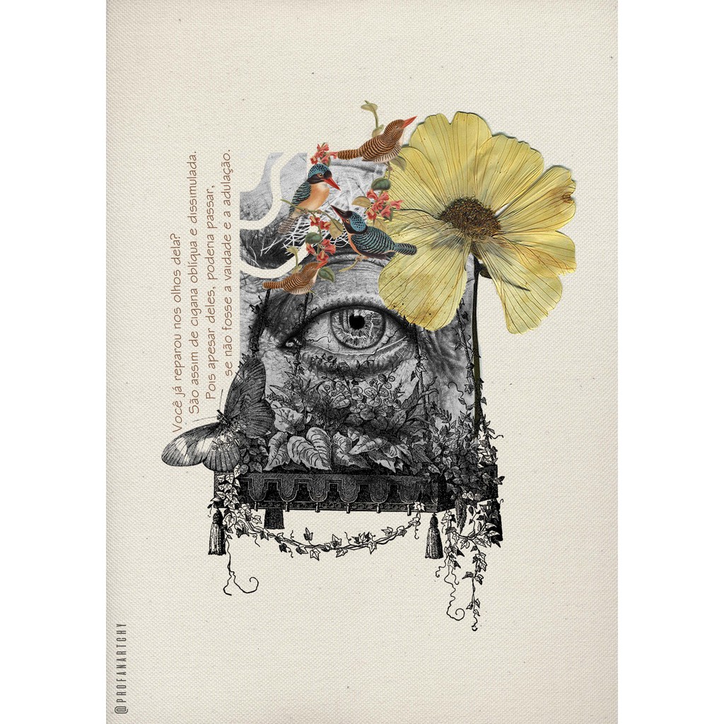 POSTER: Olhos de cigana obliqua e dissimulada | Shopee Brasil