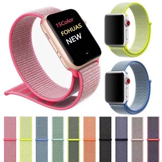 Pulseira Nylon Tecido For Apple Watch Relogio Esportiva Colorido Smart Watch 38mm 40mm 42mm 44mm