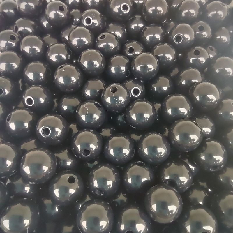 Miçanga Bola Leitosa Preto - 8mm - Aprox 200 e 500 peças em Oferta na Shopee