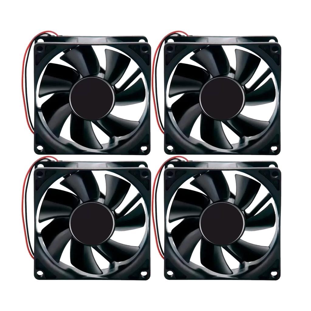 Kit 4 Pecas Ventilador Cooler Ventoinha 80x80x25mm 12v Pronta Entrega em Oferta na Shopee