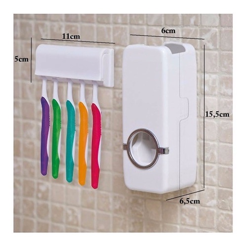Suporte Para Escova Dispenser De Pasta De Dente Automático