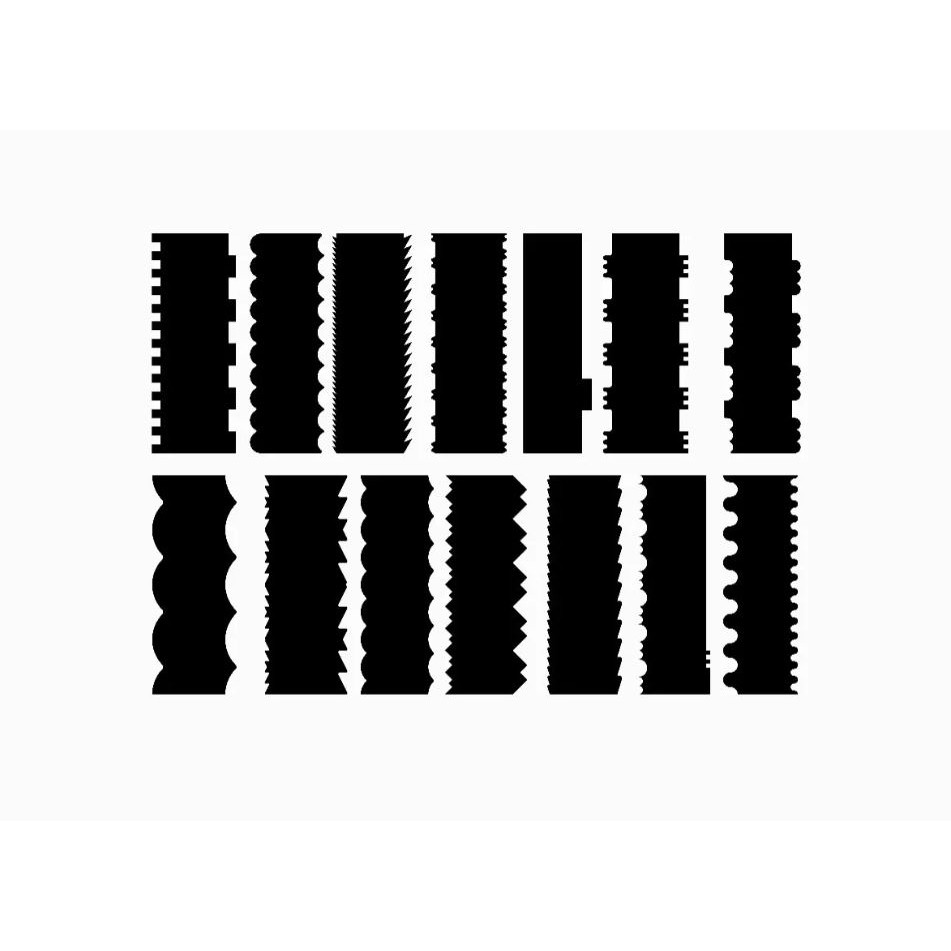 Kit 14 Espátulas Decorativa Bolo 15cm 28 Desenhos - Acrilico