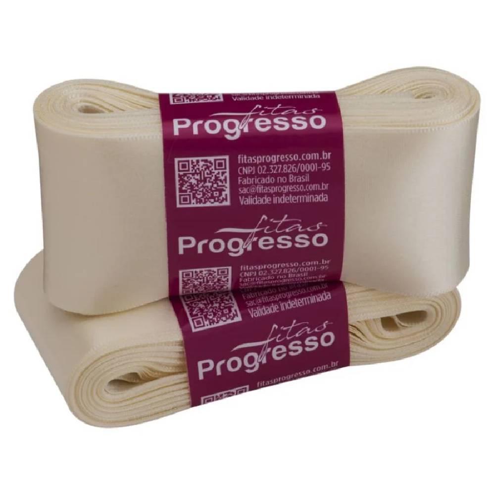 Fita de Cetim Progresso 50mm nº12 - 10m 311 Champagne - 1un