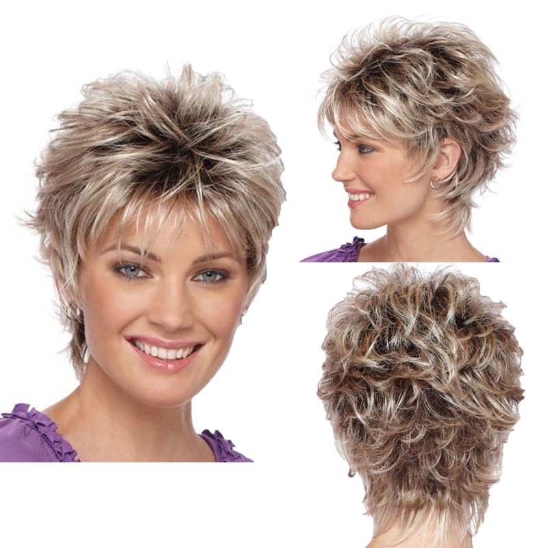 nova peruca cacheada curta natural peruca cabelo humano Peruca cabelo curto
