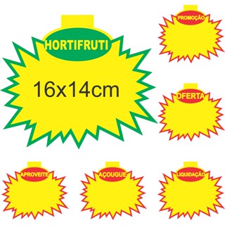 Cartaz Splash Oferta e Promoção - 16x14cm / 100Unidades. em Oferta na Shopee