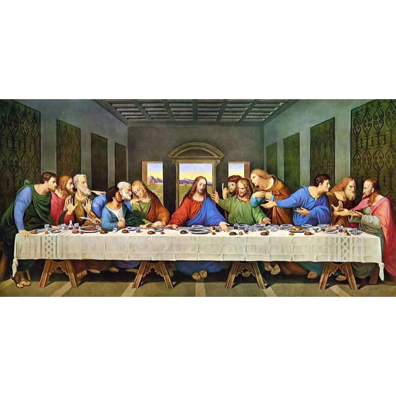 Pintura A Última Ceia Jesus Diamante Redonda Pintura Diamante Completa, A Última Ceia