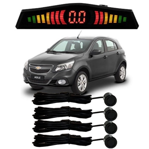 Sensor De Estacionamento Ré Agile Todos Os Modelos Preto