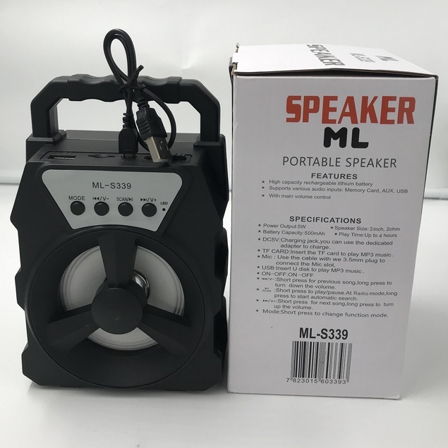 Caixa de som Mini Caixinha Bluetooth Portátil radio ML-S339