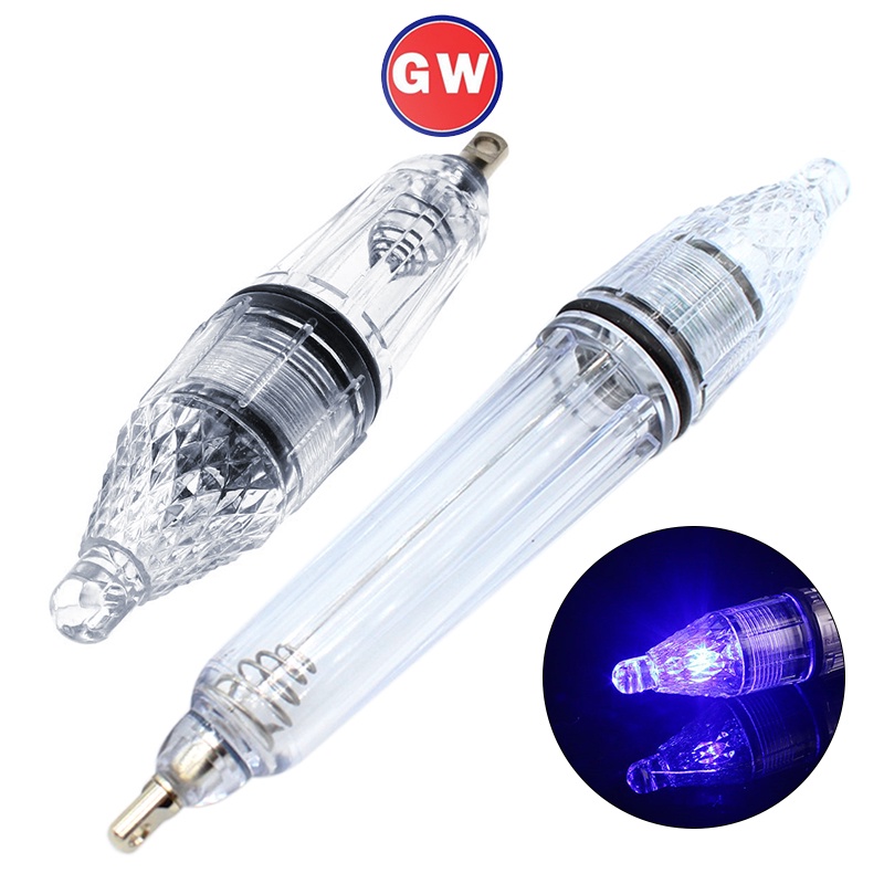 Luz Noturna Para Isca De Pesca LED Alimentada Por Bateria , Lâmpada Portátil Atrair Peixes Subaquáticos Brilhantes
