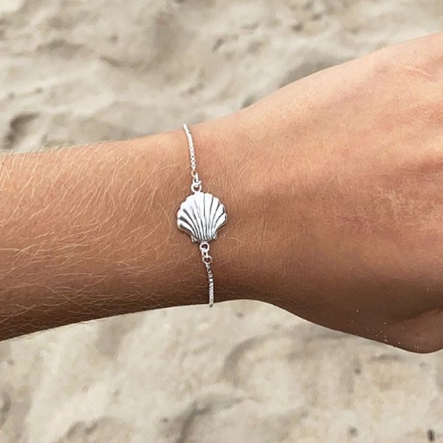 Pulseira Feminina Concha Do Mar Cordão Veneziana A Prata 925 Antialérgico em Oferta na Shopee