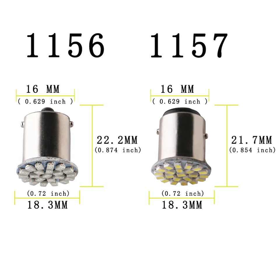 1 pcs. Led Super Branco Frio 1 polo 2 polo Freio Stop Carro Moto