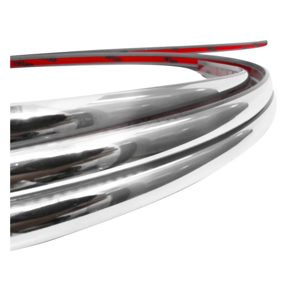 Friso Cromado 10mm Parachoque Grade Porta Universal Rolo 5 metros em Oferta na Shopee