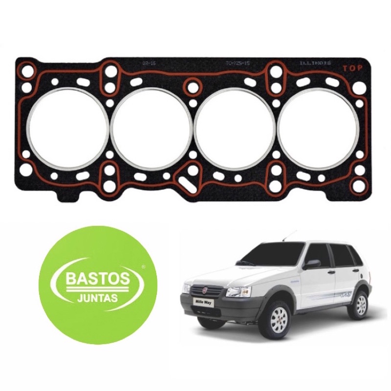 Junta do cabeçote Fiat uno palio Fire 1.0 1.3 8v 99… flex Bastos 141549pk em Oferta na Shopee