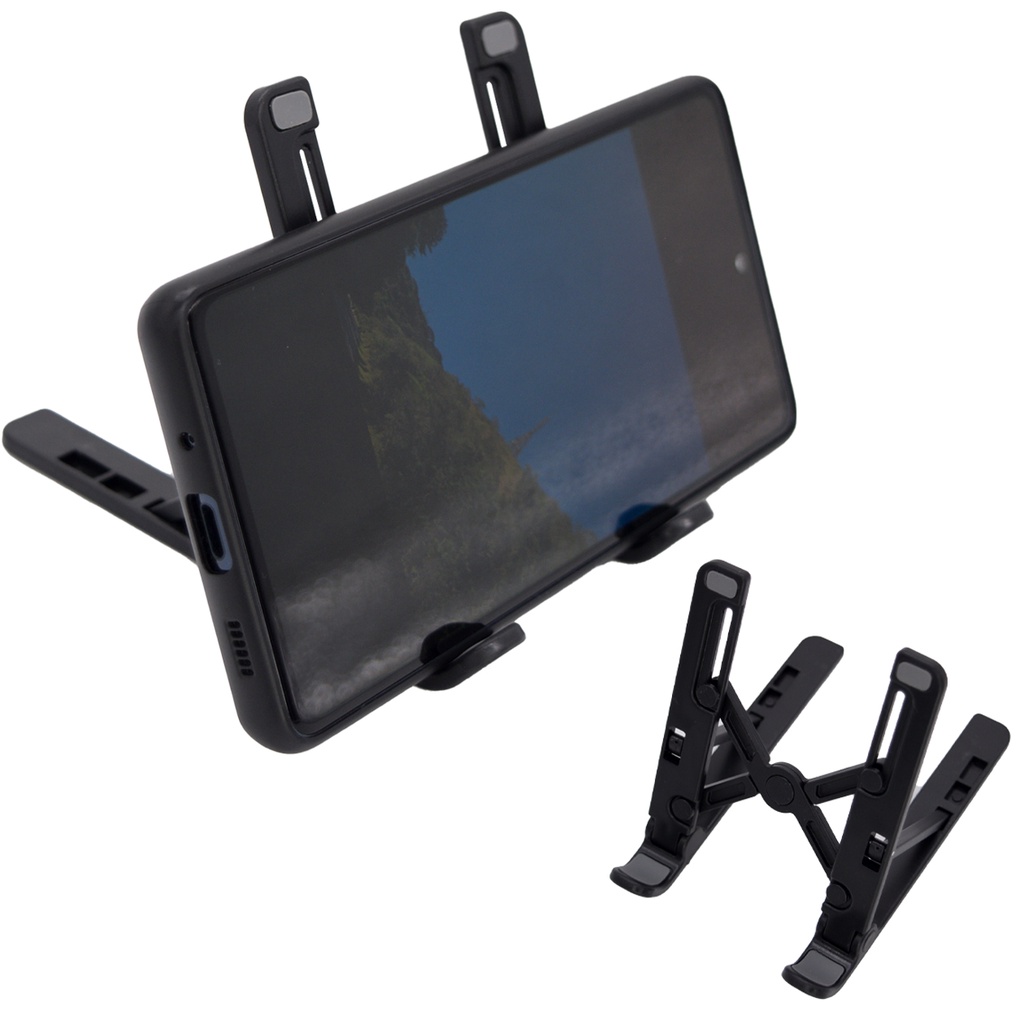 Suporte de Mesa para Celular Articulável Ajustável Universal 3 Níveis Escritório Avião