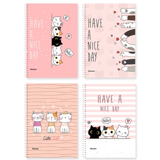 Planner Semanal Pastel Miau - Erudittas Agenda Permanente Datada e não Datada em Oferta na Shopee