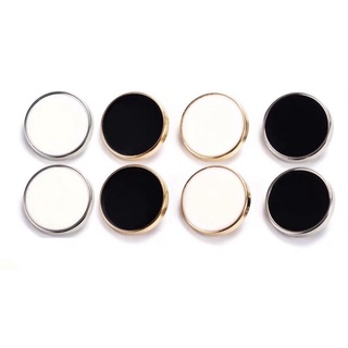 Botões De Decoração De Roupas 10 Peças Moda Metal Preto Camisa Costura De Bricolage em Oferta na Shopee