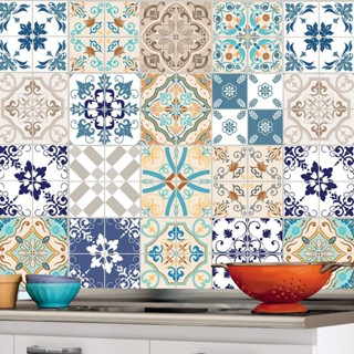 Papel de parede adesivo azulejo ladrilho modelo retro em Oferta na Shopee