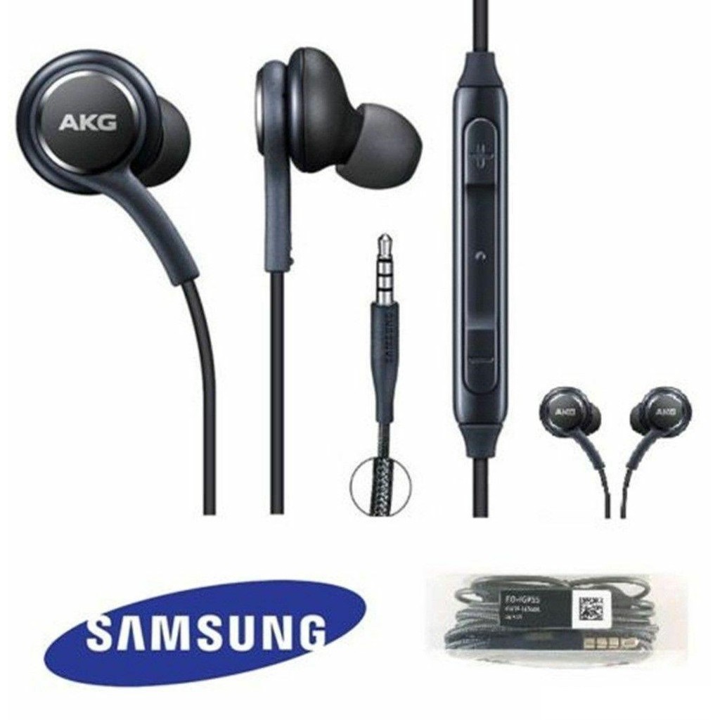 Fone de Ouvido AKG Samsung Tuned Black P2 3,5mm Galaxy S8/S8+/S9+/S7 Note 8/9/10 Headset Intra