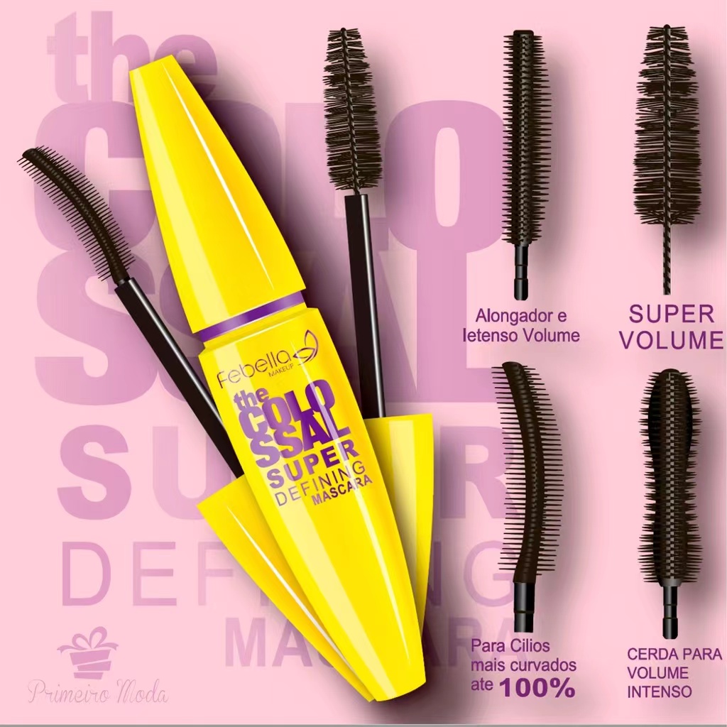 Rímel Máscara Colossal Super Defining FEBELLA MA3042 em Oferta na Shopee