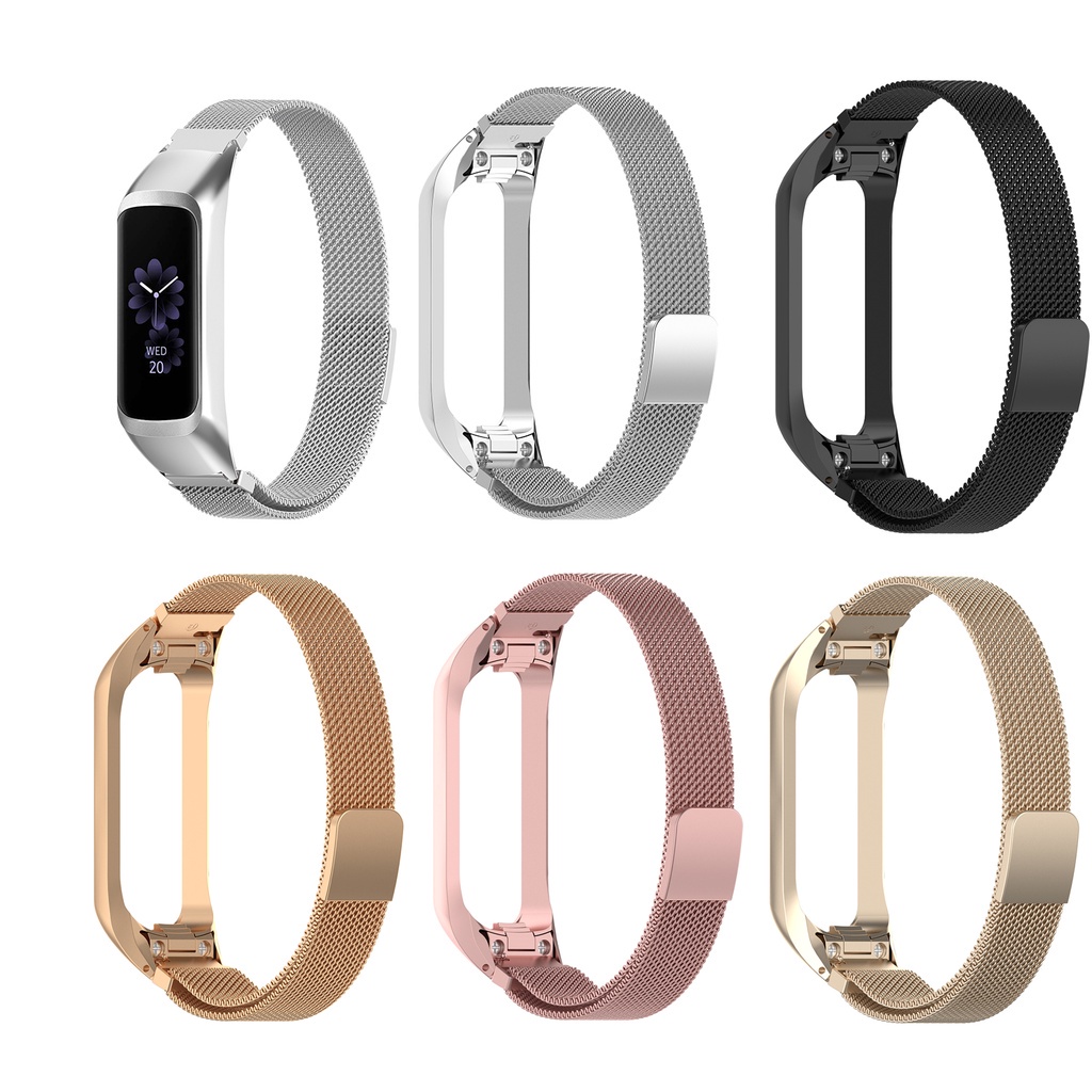Pulseira De Aço Inoxidável Para Samsung Galaxy Fit 2 Sm-R220 Milanese