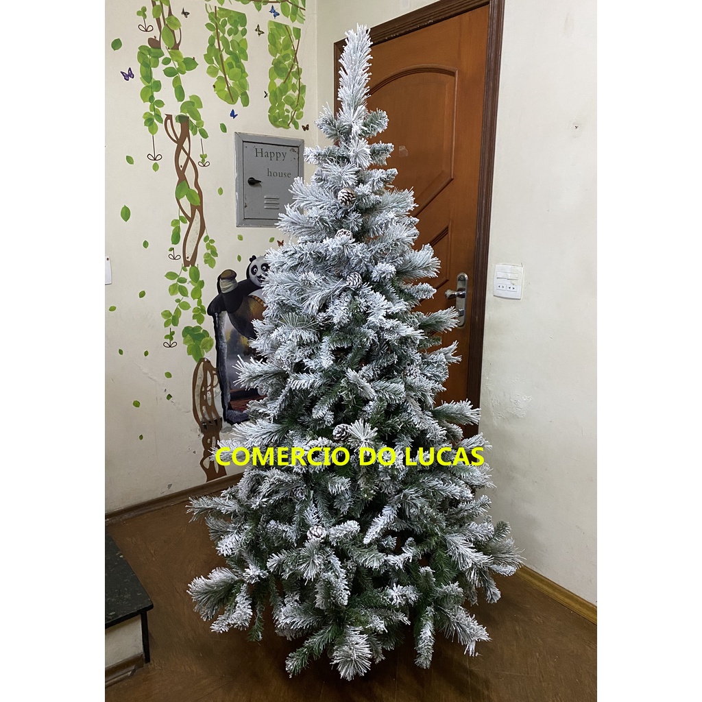 Árvore De Natal Nevada Luxo C/ Pinhas 1,80m 694 Galhos Aw218 | Shopee Brasil
