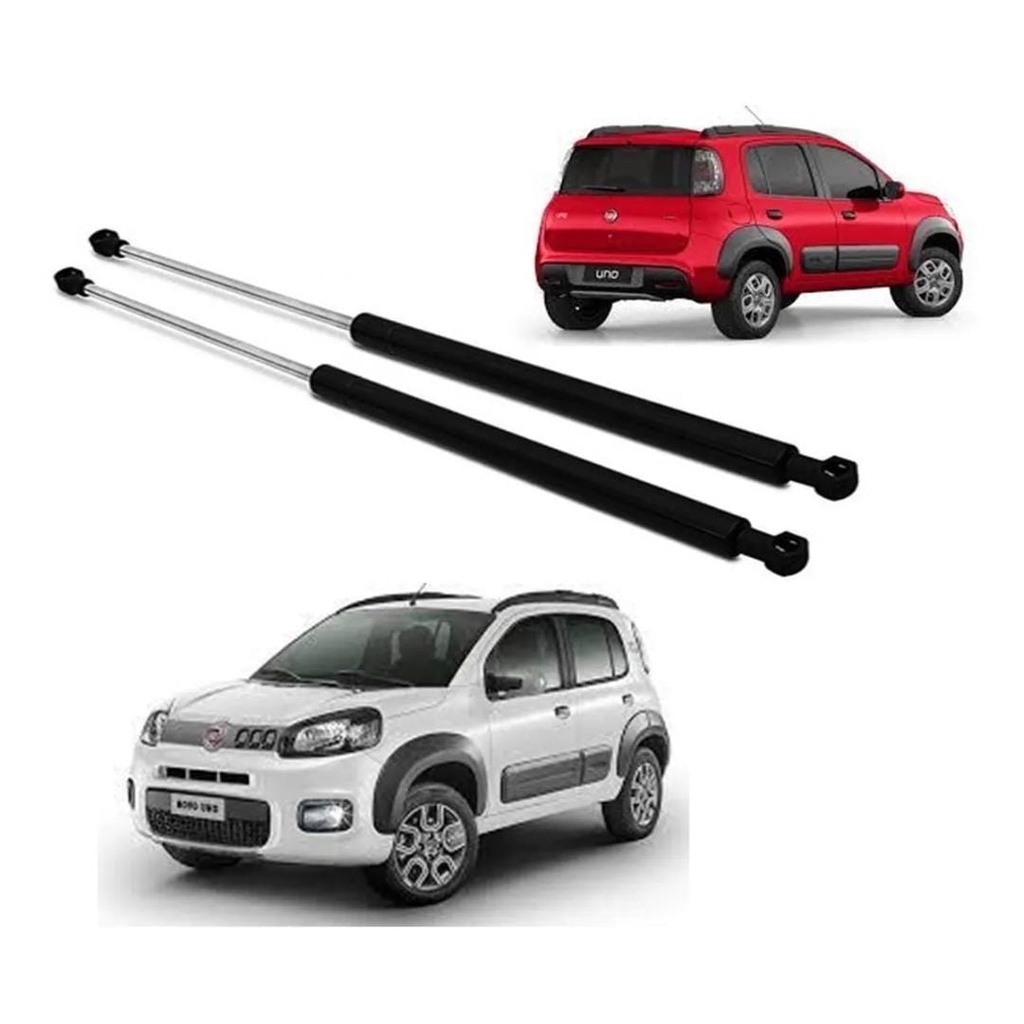 Par Amortecedor ( pistão ) do Porta Malas Fiat Novo Uno 2010 até 2019 Novo