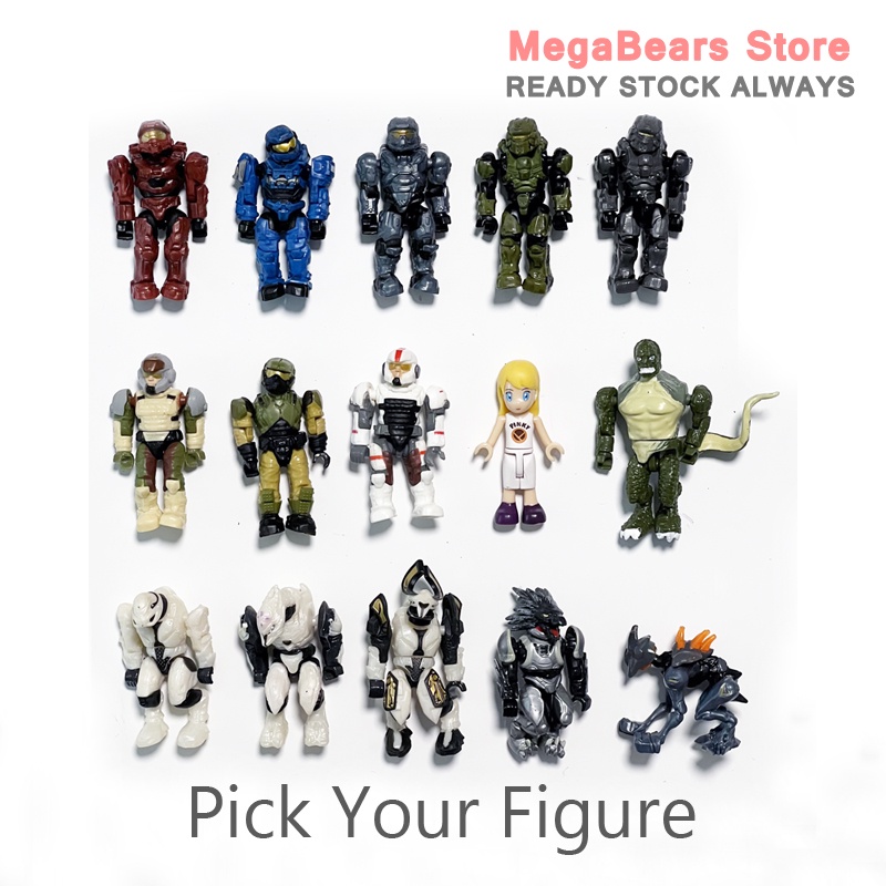 Mega Bloks Construx Halo UNSC Marinho Medic Spartan Elite Zealot Honor Guard Blocos De Construção Brinquedos Presente
