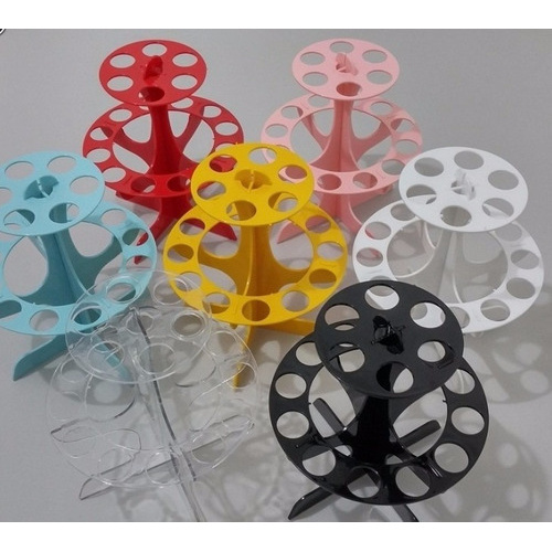 3 Suportes Porta Tubetes Ou Cones De Sorvete